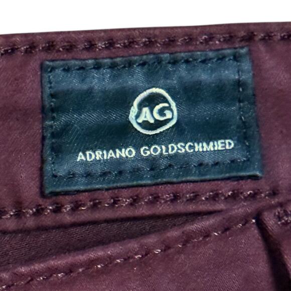 Adriano Goldschmied Chino Jeans Womens Oxblood Abbey Ankle Super Skinny Ankle 32 - Picture 4 of 8